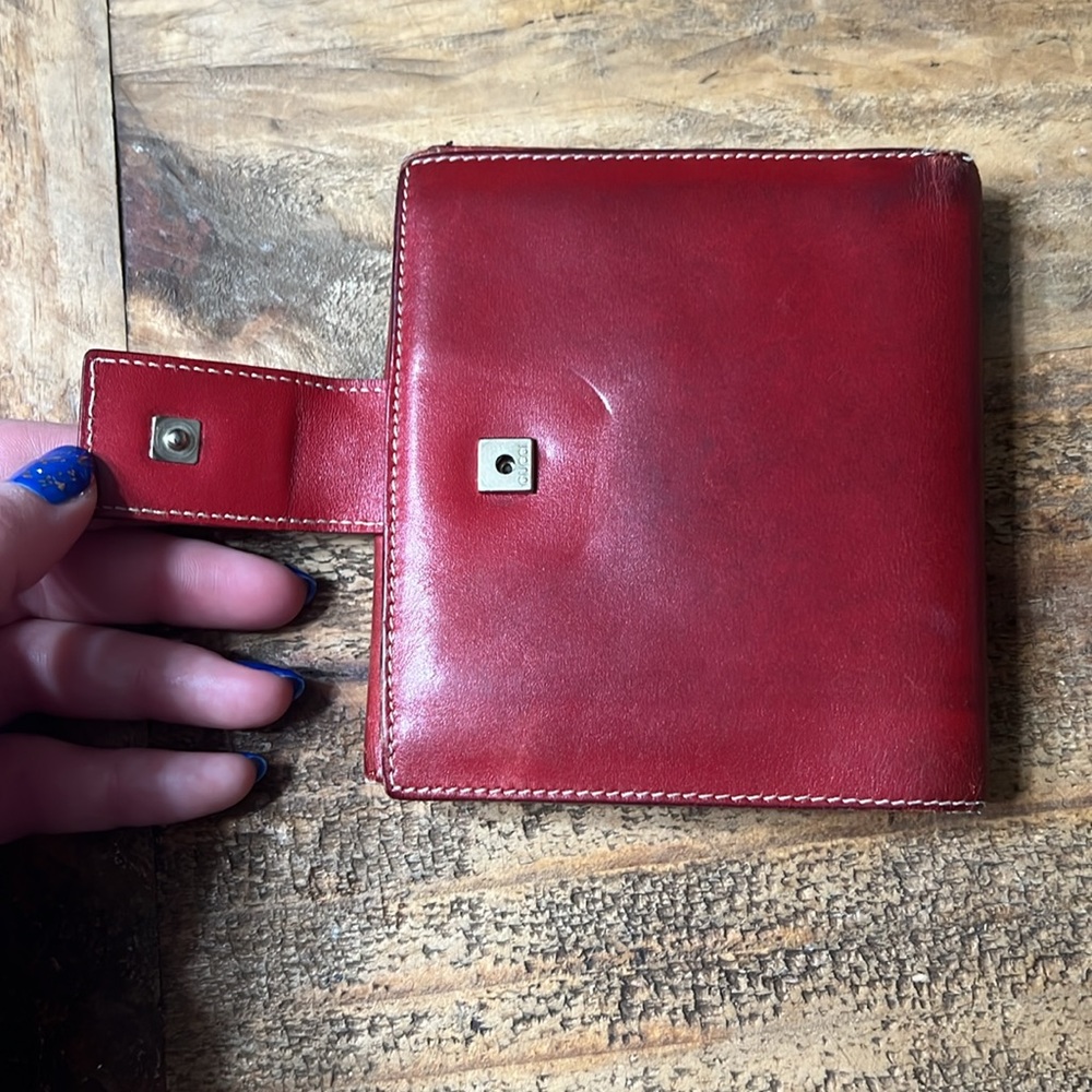 Gucci red leather wallet - Picture 6 of 6
